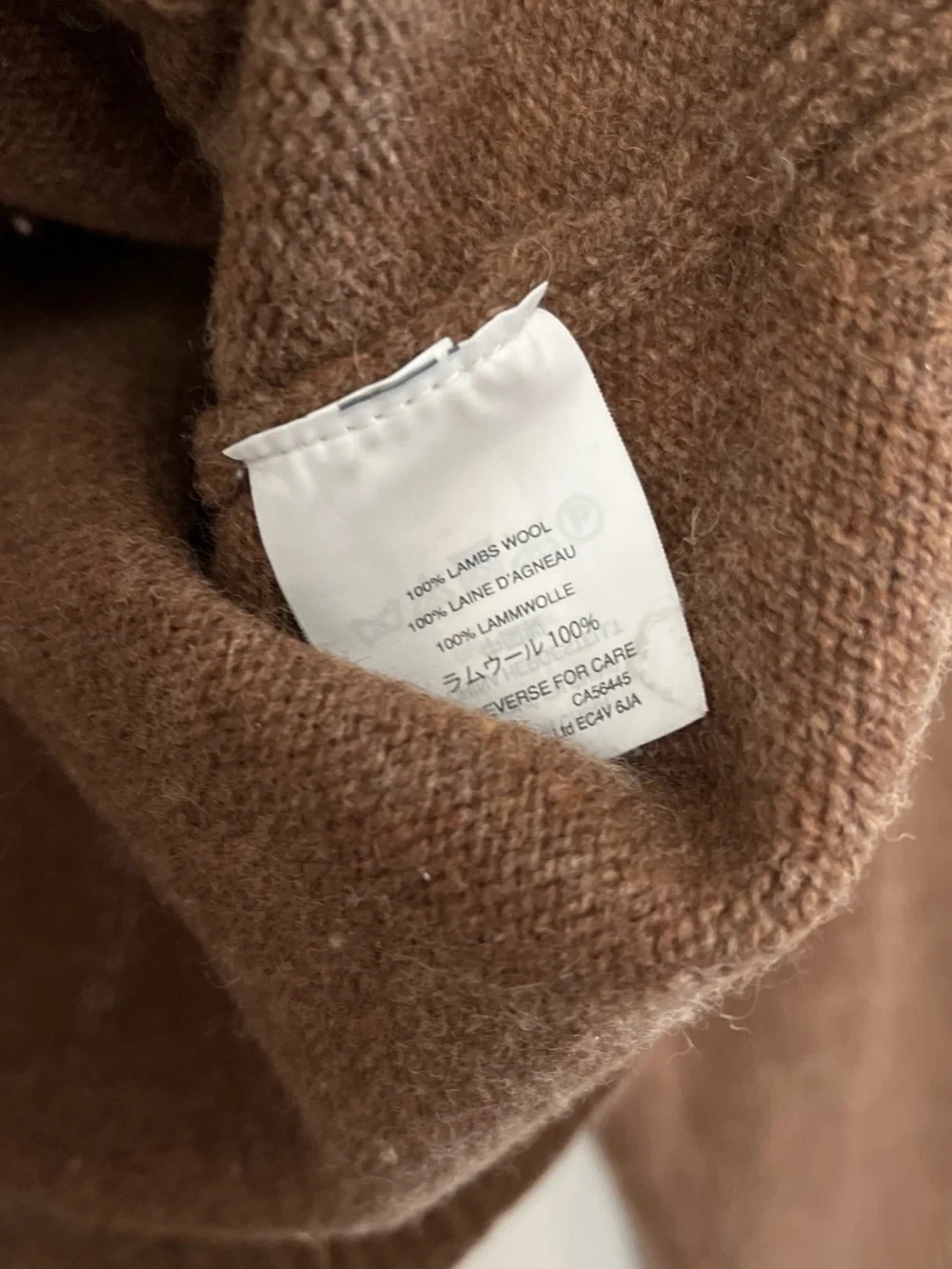 J. Crew Men's Brown Button Front Lambs Wool Cardigan